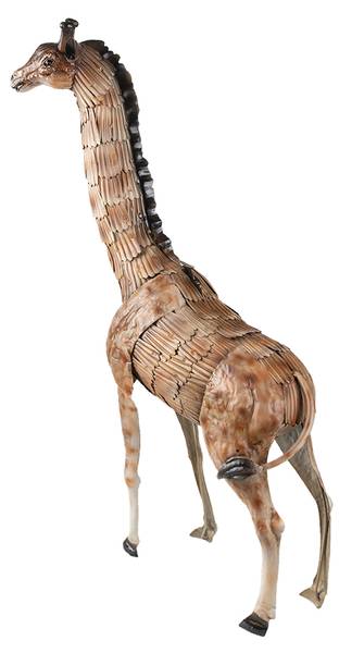 Beeld Giraf Deko&Ryker bruin - metaal - 14 x 59 x 37 cm