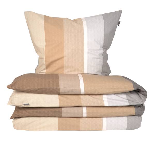 Bettwäscheset Endy Stripes 2-teilig Beige - 135 x 200 cm