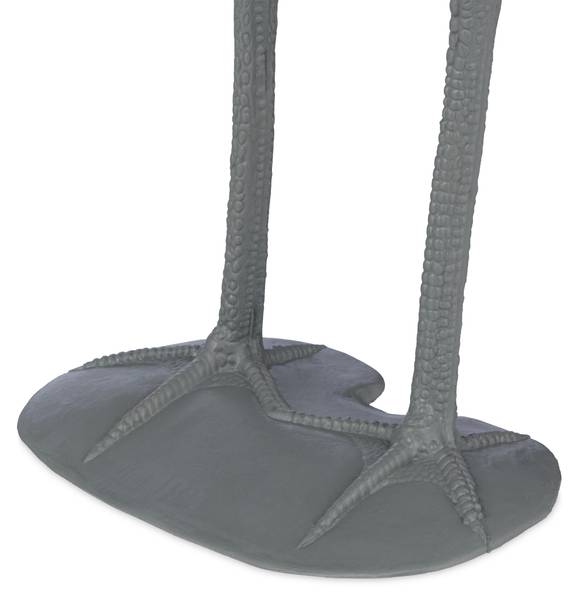 Gartendeko-Figur Reiher Grau - Orange - Weiß - Polyethylen - 66 x 61 x 14 cm