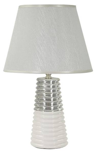 Lampe de table Candela Blanc - Céramique - 25 x 41 x 25 cm