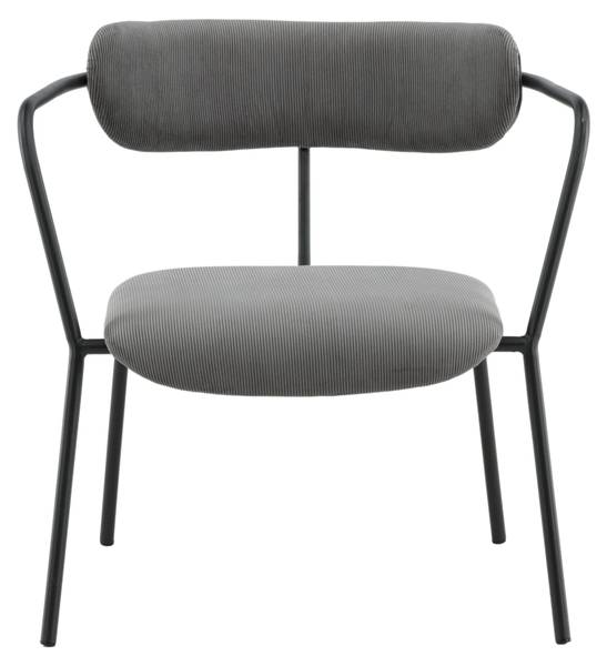 Sessel DUFFY AC 1NOS Grau - Flachgewebe - Velours - 55 x 95 x 66 cm