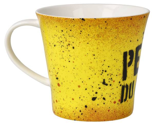 Tasse Frank Hummel Peace du Arsch Porzellan - 11 x 10 x 13 cm