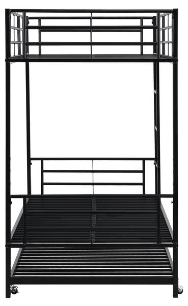 Etagenbett  Eos Ⅵ Schwarz - Metall - 95 x 160 x 204 cm
