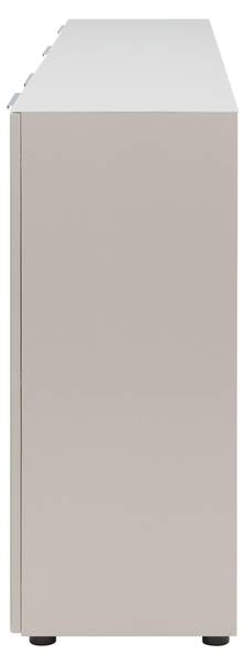 Sideboard SIENA Beige - Holzwerkstoff - Glas - 226 x 99 x 40 cm