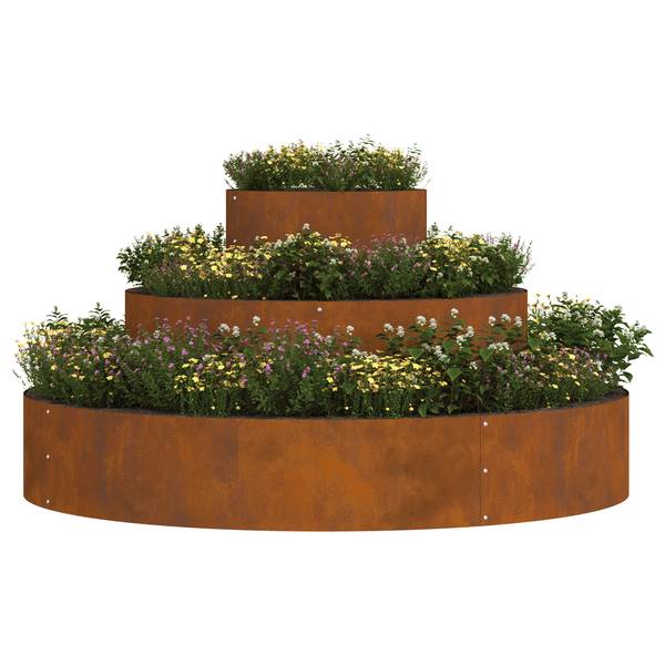 Planteur en métal 3048543 Argenté - Métal - 120 x 20 x 120 cm