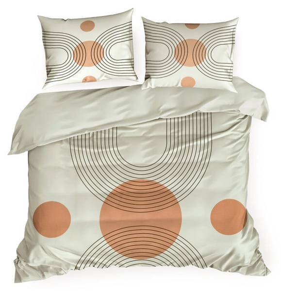 Bettwäsche SPRING/87 3er Set Beige - Textil - 200 x 220 x 220 cm