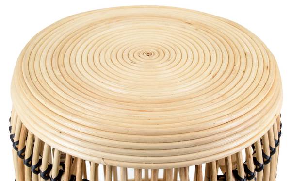Beistelltisch Hawi I Beige - Rattan - 46 x 45 x 46 cm