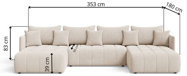 Ecksofa ARDI U Beige