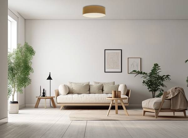 Deckenleuchte Boho Elegant Sandbraun - Breite: 70 cm