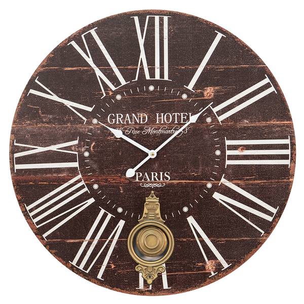 Wanduhr Modern-EltonV Braun - Holzwerkstoff - 58 x 4 x 58 cm