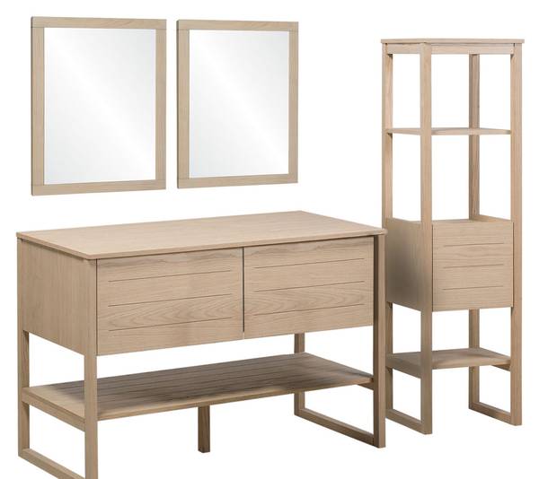 Badmöbel-Set ATOLL 4-teilig Braun - Holzwerkstoff - 120 x 78 x 50 cm
