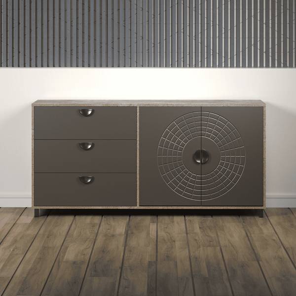 Sideboard FUSION Braun - Holzwerkstoff - 42 x 86 x 176 cm