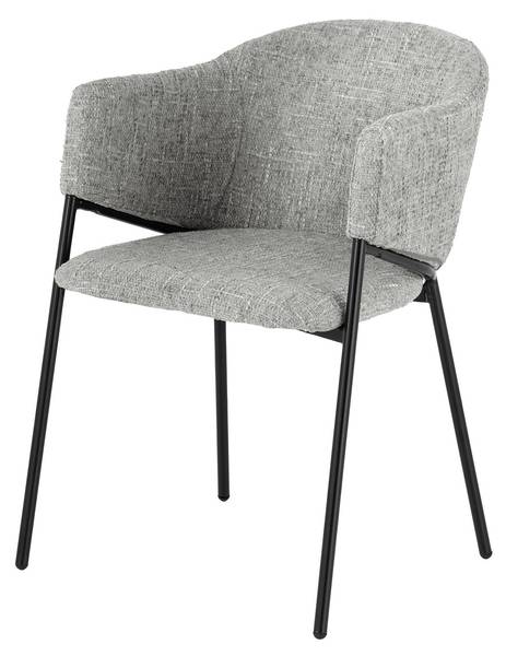 Stuhl NOBLESSE Grau - Chenille - Polyester - 54 x 77 x 62 cm