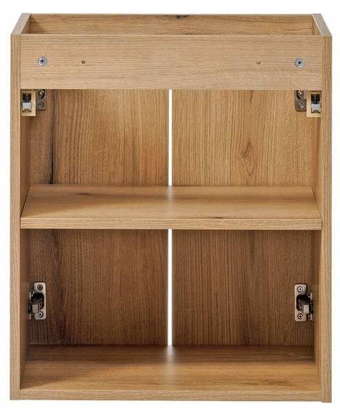 Waschtischunterschrank Skelbolu Schwarz - Eiche - Breite: 101 cm