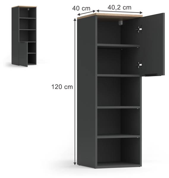 Universalschrank Wido 57439 Anthrazit