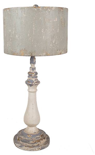Tischlampe Sakshi Beige - Metall - 33 x 75 x 33 cm