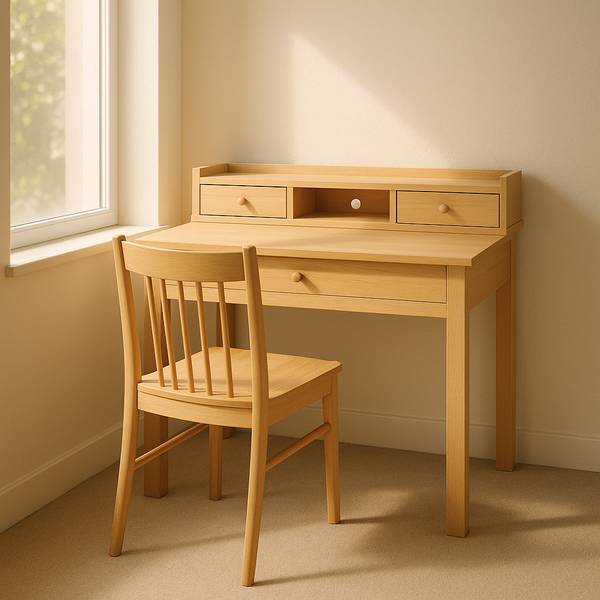 Schreibtisch DEVAKI LT WD Braun - Holzwerkstoff - 50 x 90 x 100 cm