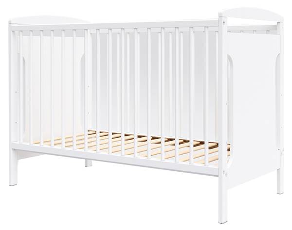 Mitwachsendes Babybett Weiß - Massivholz - 65 x 90 x 124 cm