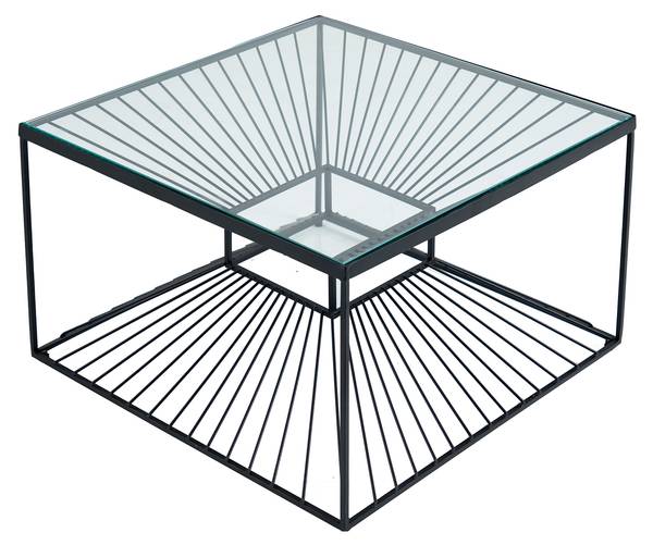 Couchtisch ILLUSION Eisen - Sicherheitsglas - 60 x 37 x 60 cm