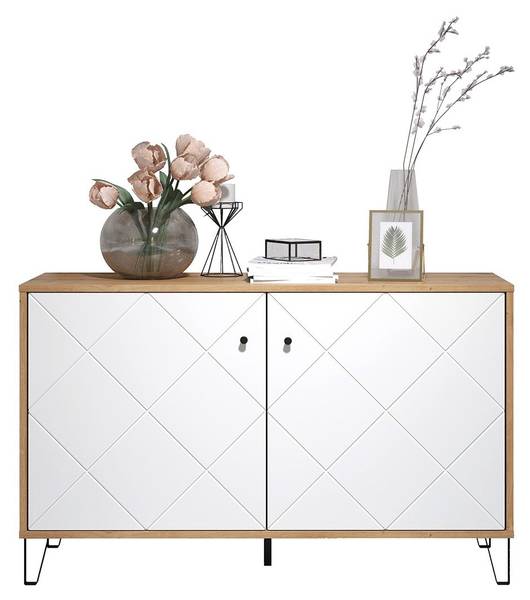 Buffet TOUCH Imitation chêne artisan / Blanc