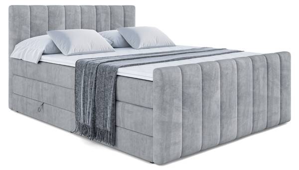 Boxspringbett OTTA-Z KING Hellgrau - Breite: 120 cm