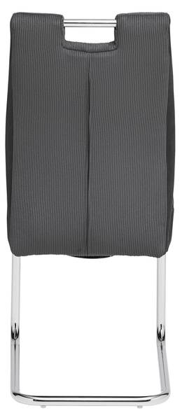 Schwingstuhl LEA Grau - Metall - Textil - 44 x 97 x 59 cm