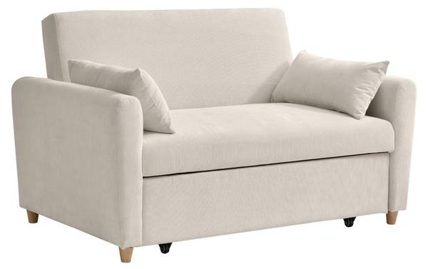 Schlafsofa AYLA Beige - Textil - 140 x 86 x 87 cm