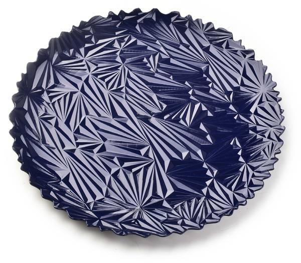 Deko-Teller BLANCHE Blau - Polypropylen - 33 x 2 x 33 cm