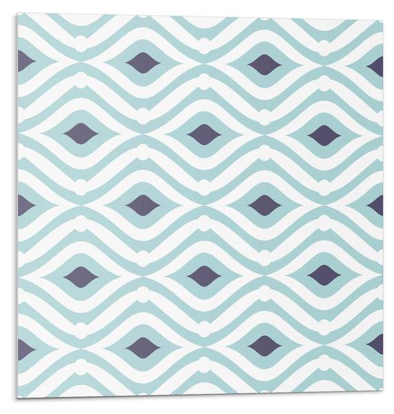 Fliesen Wellen Rauten Rhythmus 4er Set 50 x 50 cm