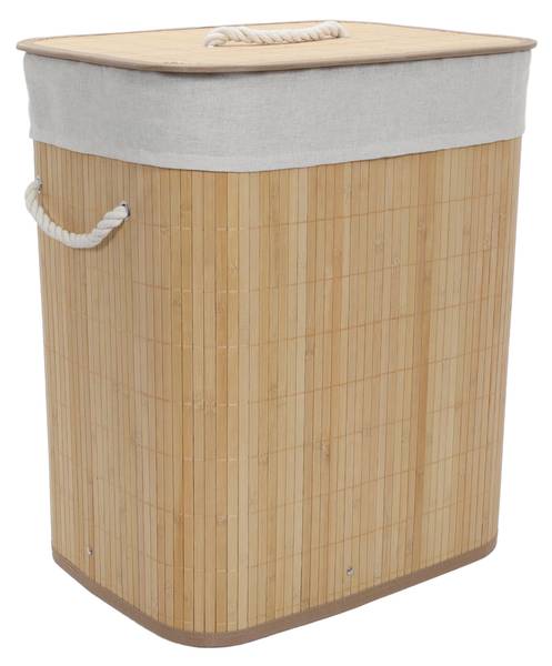 Wäschekorb SANA Beige - Bambus - 30 x 50 x 40 cm