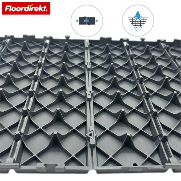 Terrassenfliese Elyse Grau - Polypropylen - 30 x 3 x 30 cm