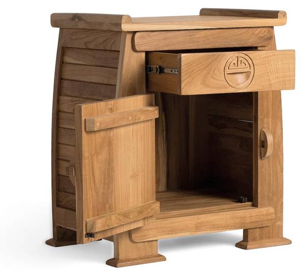 Nachttisch 2336 Braun - Massivholz - 40 x 60 x 54 cm
