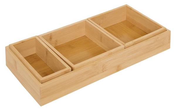 Organizer BAMBOU Beige - Bambus - 16 x 5 x 38 cm