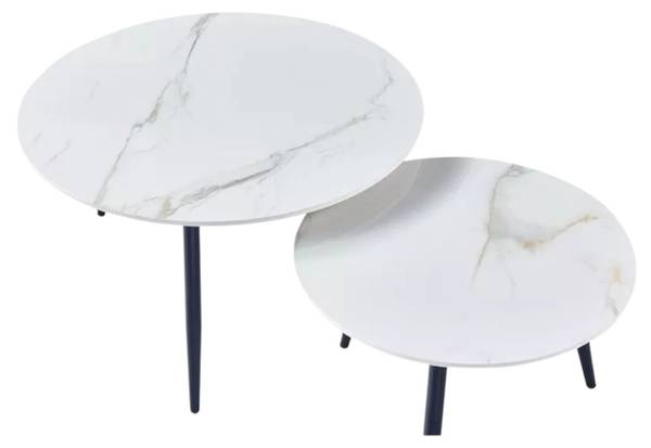 Couchtisch Gemini 2-tlg Weiß