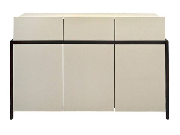 Holzkommode mit Metallfüßen BOSTON I Braun - Eiche - 155 x 100 x 35 cm
