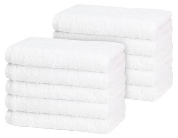 Gästetücher 00000566 10er-Set Weiß - Textil - 30 x 1 x 50 cm