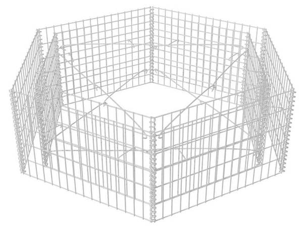 Gabionen-Hochbeet LISSA 140 x 50 x 160 cm