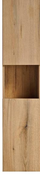 Bad-Hochschrank Skelbolu Braun - Holzwerkstoff - 30 x 140 x 25 cm