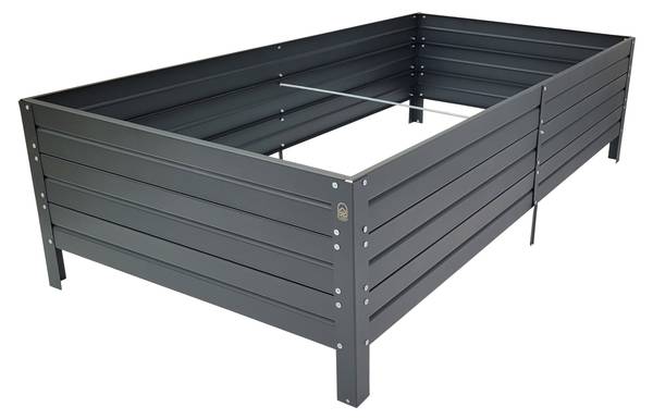 Pflanzenbak KLASIKA GARDEN Grau - Metall - 75 x 30 x 150 cm