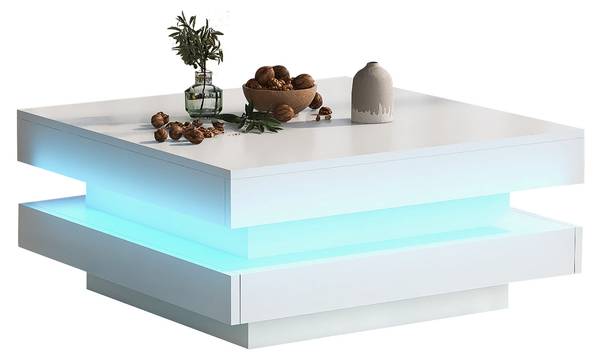 Couchtisch Epimetheus Ⅰ Weiß - Stahl - 70 x 36 x 70 cm