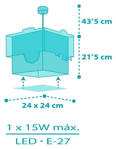 Kinder-Deckenlampe Chamäleon Kunststoff - 24 x 22 x 24 cm