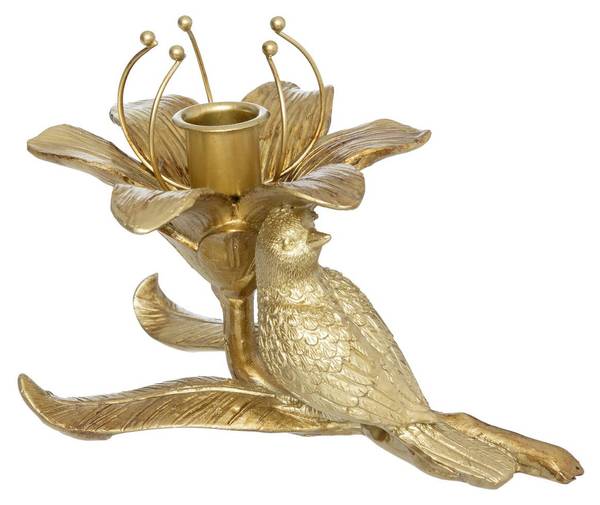 Windlicht BASIC Gold - Kunststoff - 18 x 12 x 13 cm
