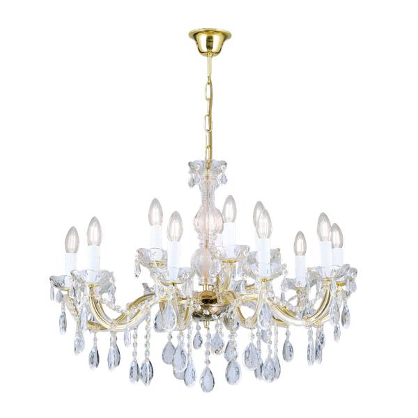 Lustre MARIE CLAIRE Doré - Métal - 70 x 46 x 70 cm