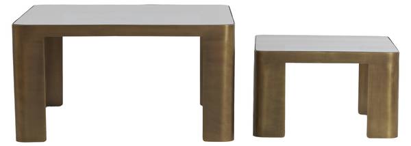 Tisch OXE Braun - Metall - 75 x 40 x 75 cm