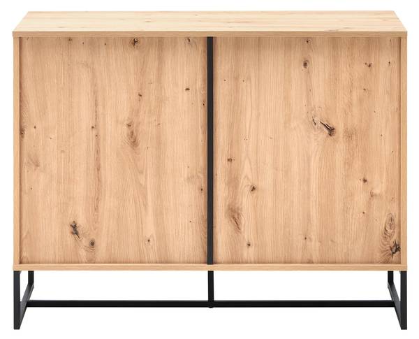 Sideboard FOSCA Schwarz - Braun - Metall - 100 x 76 x 40 cm