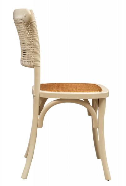 Küchenstuhl HARMONIE Weiß - Esche - 50 x 88 x 45 cm