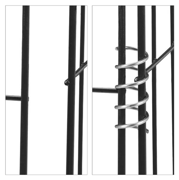 Komposter Metall 3er Set schwarz Schwarz - Stahl - 90 x 70 x 90 cm