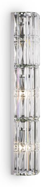 Wandleuchte Facet Silber - Metall - 13 x 76 x 0 cm