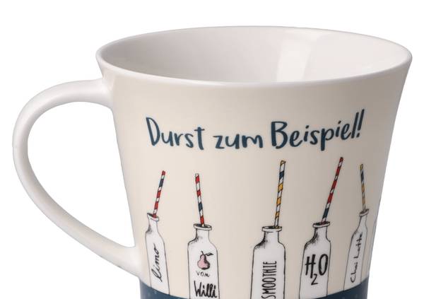 Tasse Freundlieb - Männer haben Gefühle Blau - Weiß - Porzellan - 11 x 10 x 14 cm