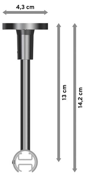Innenlaufstange 1-Lauf Sonette Luino Breite: 540 cm